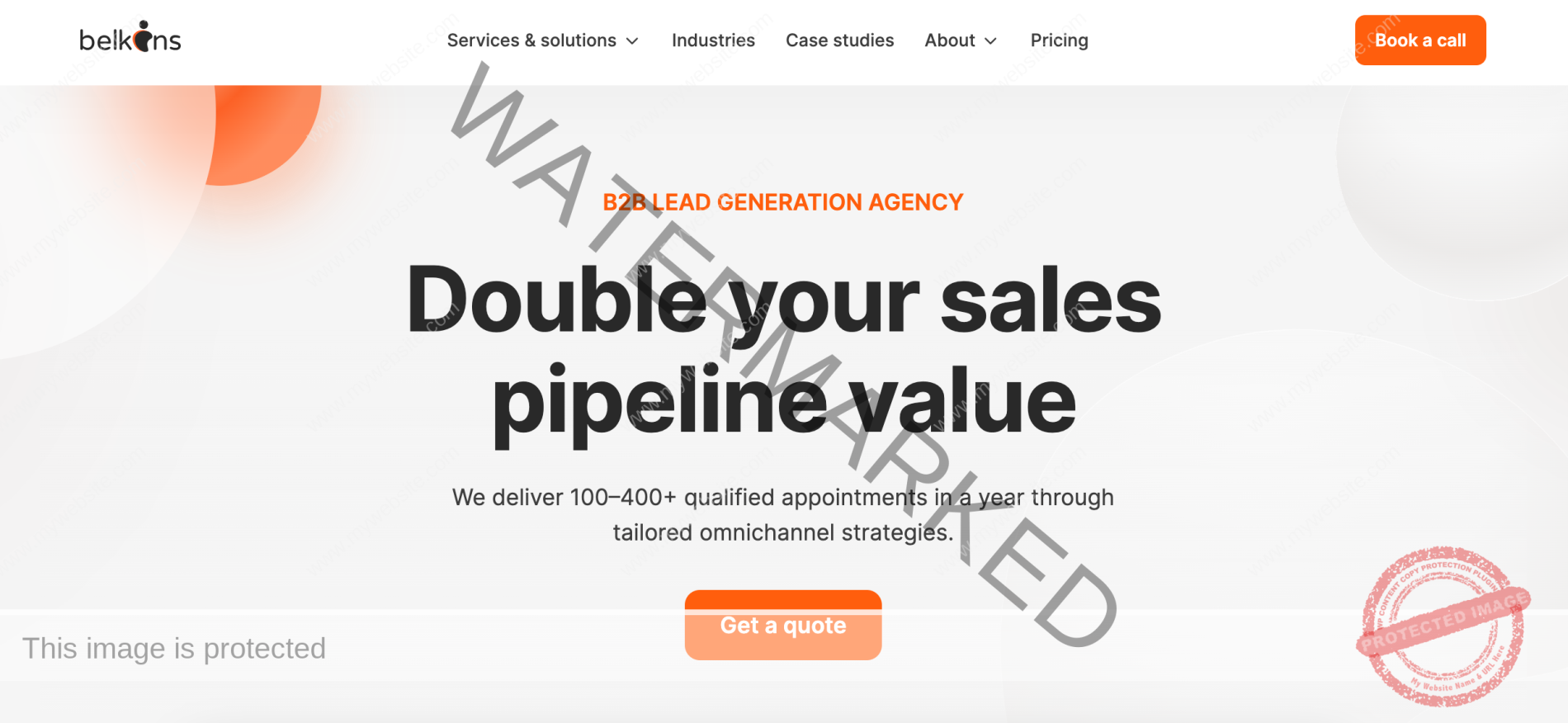 Screenshot of Belkins homepage showcasing their cold calling and lead generation services – Belkins vs Cience comparison