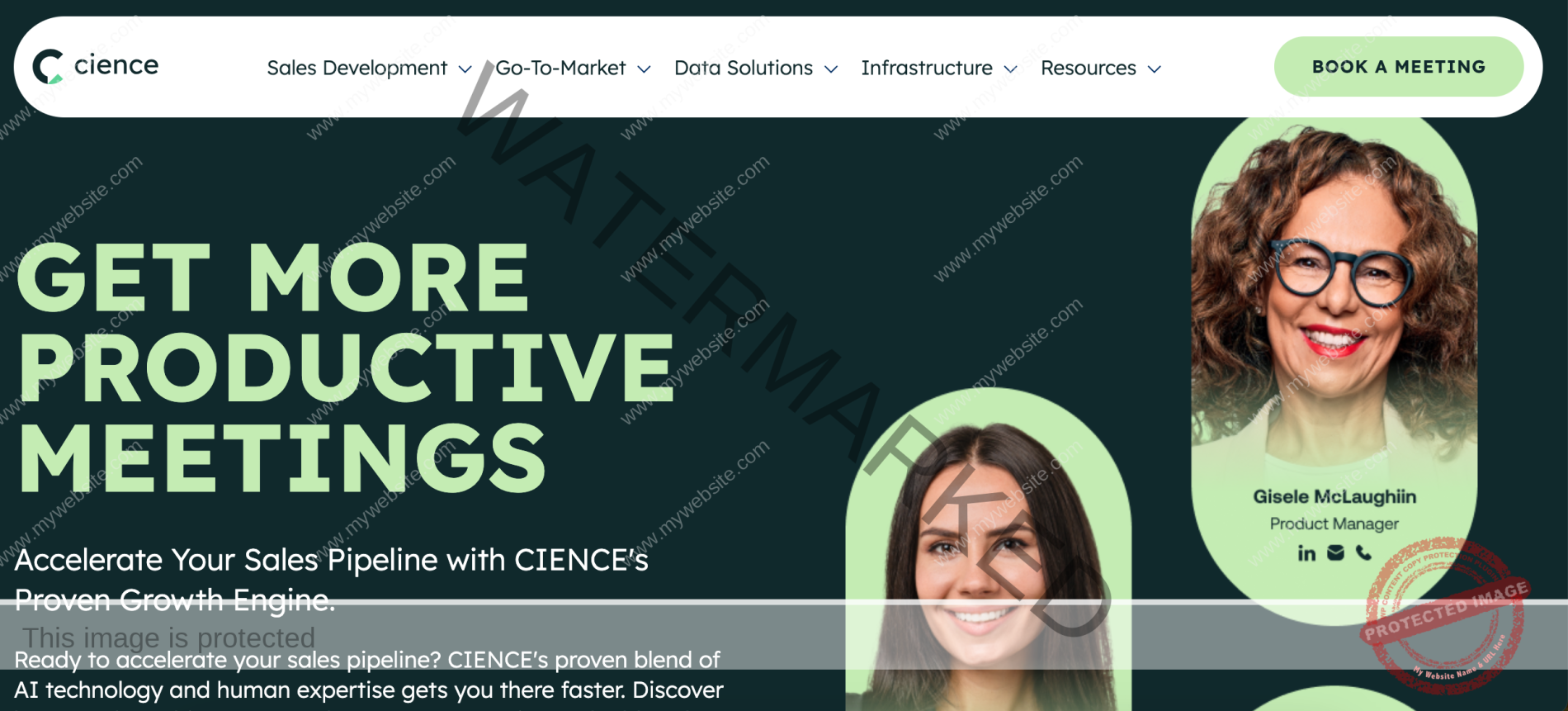 Screenshot of Cience homepage highlighting their B2B cold calling and multi-channel outbound services – Belkins vs Cience comparison

