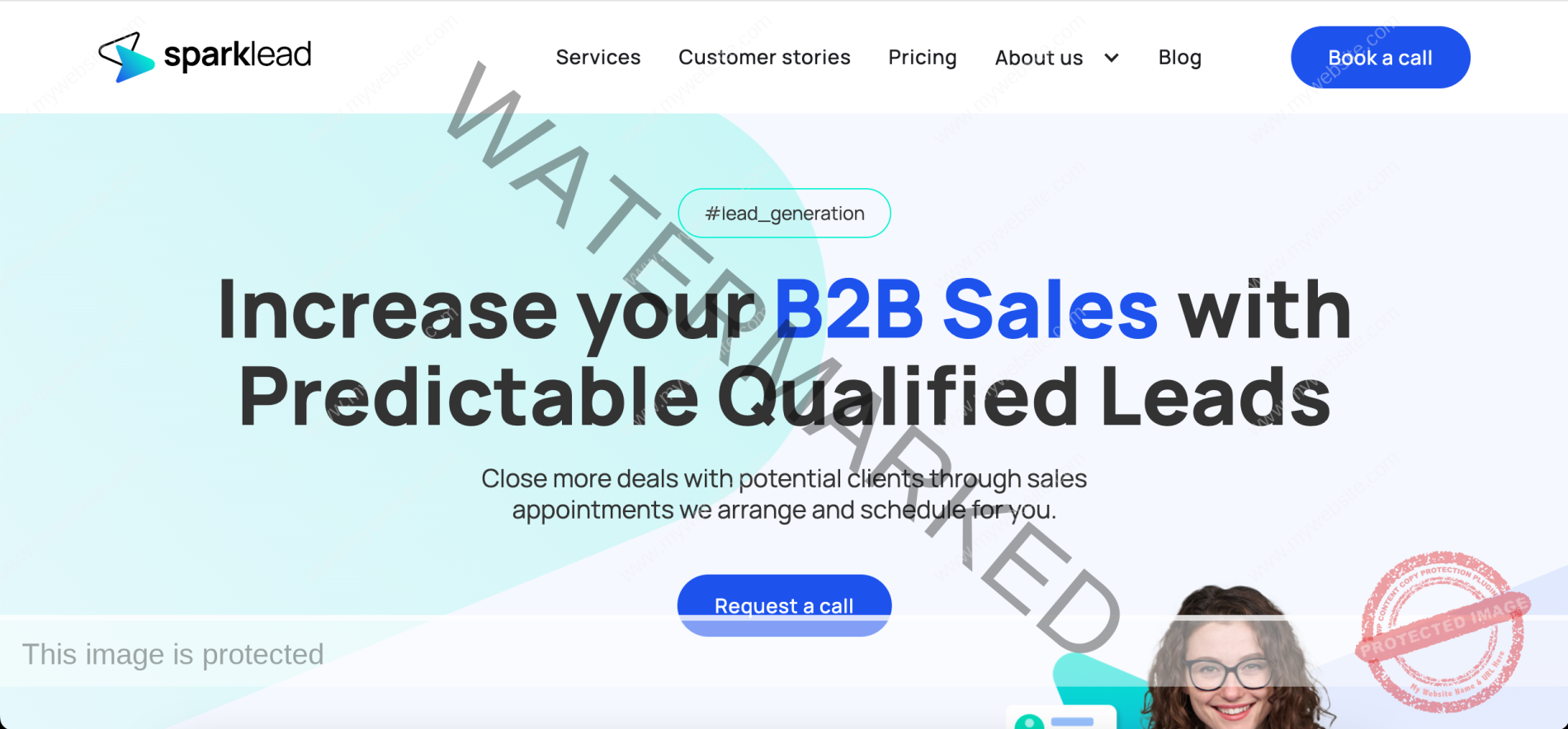 landing page of sparklead for a comparison between outbound agencies, sparklead vs tinkogroup